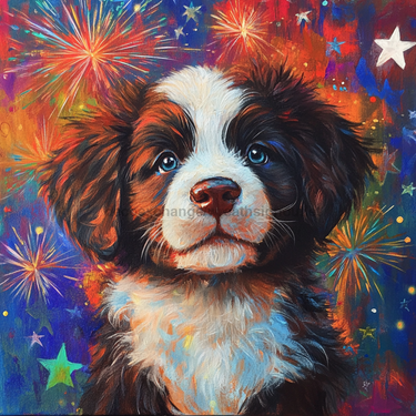 Patriotic Dog Sign, DCO-13354, Sign For Wreath, 10x10